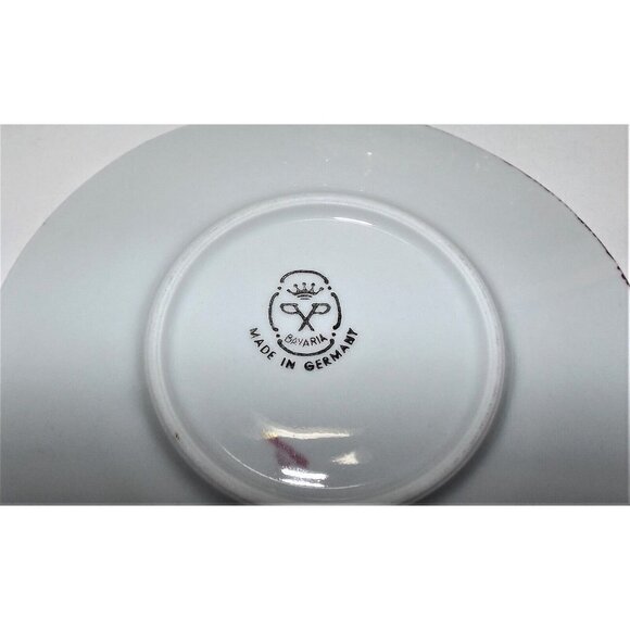 Porzellanmalerei Parbus Demitasse Set for Two - 8 Pieces Gold Trim Floral 1914 - Picture 11 of 11